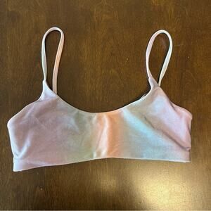 Malai Swimwear Bikini Top Purple Tie Dye Ombre Style Small